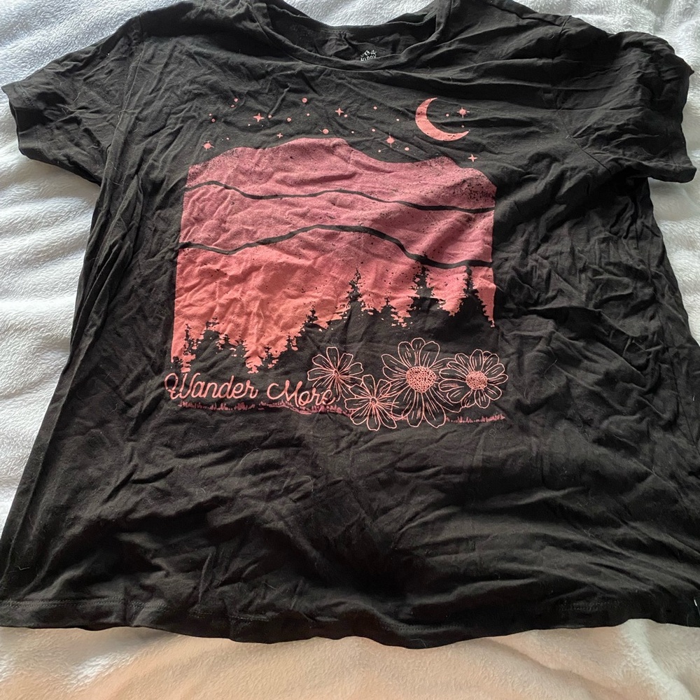 Black and Pink Graphic T-Shirt